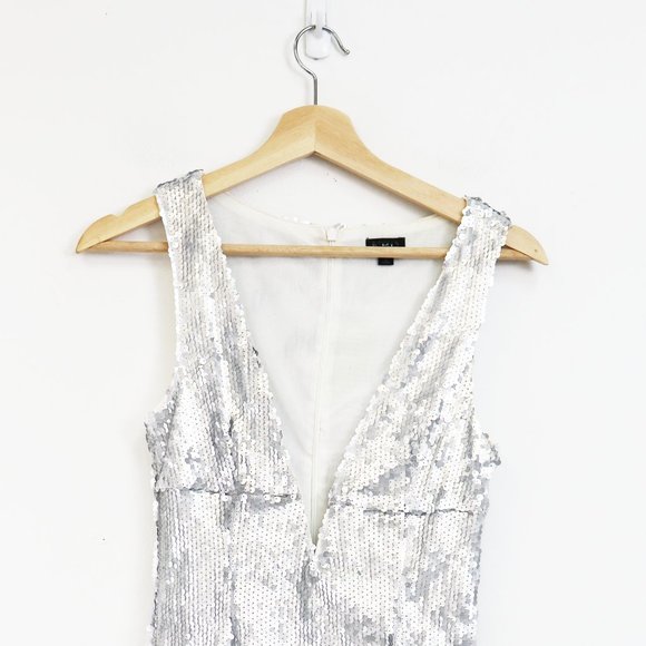 NBD Dinara Deep V-Neck Sequin Formal Mini Dress S - Picture 3 of 6